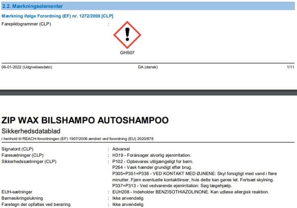 Zip Car Shampoo - 1 L.