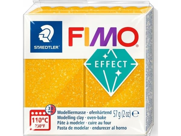 Fimo modellmasse Effect 57 g gull glitter retail