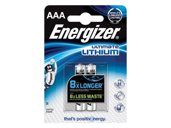 Energizer Ultimate Lithium - paristot 2 x AAA - Li