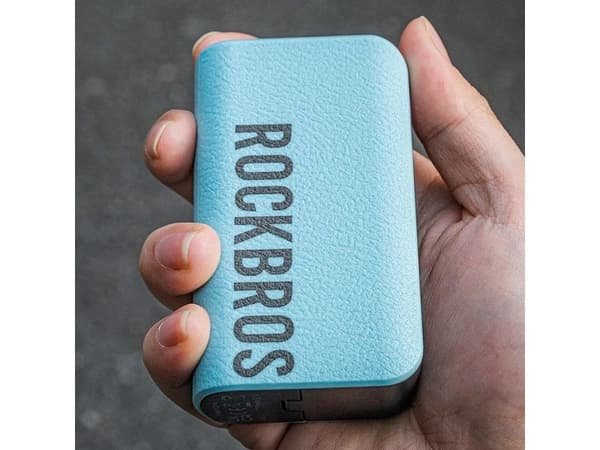 RockBros elpump 42520006001 med digital display (blå) för däck/bollar