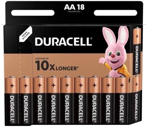Duracell Basic alkaliska batterier 18 st (AA)