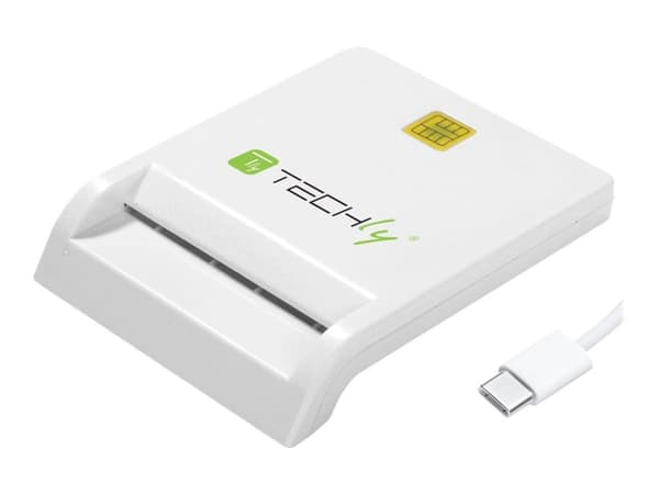 TECHly - SmarKort leser/skriver - USB-C - hvit