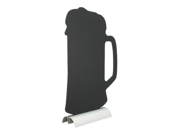 Securit® silhouet ØLGLAS bordskilt med alufod