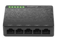 Lanberg DSP1-1005 - Switch - ohanterad - 5 x 10/100/1000 - skrivbordsmodell