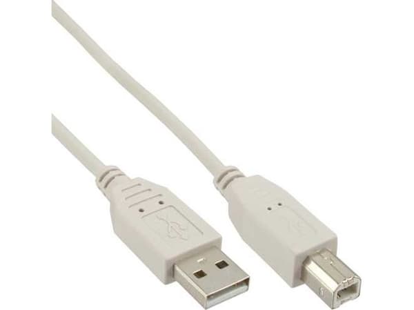 InLine 34535H, 3 m, USB A, USB B, Hankjønn/hankjønn, 0,48 Gbit/s, Beige