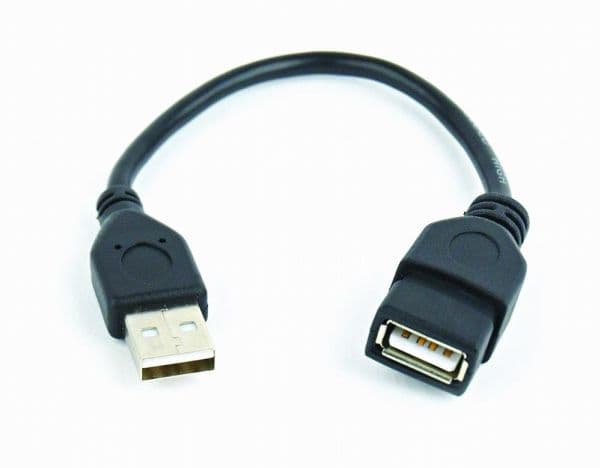 Cablexpert - USB forlængerkabel - USB (hun) til USB (han) - USB 2.0 - 15 cm - formet - sortti