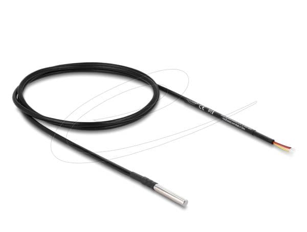 Delock - Temperatursensor kabel - svart - 1 m
