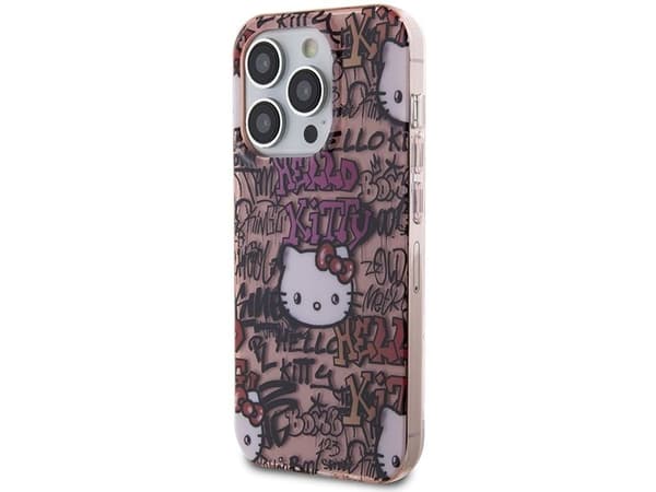 Hello Kitty IML Žymos Graffiti dėklas iPhone 13 Pro / 13 - rožinis