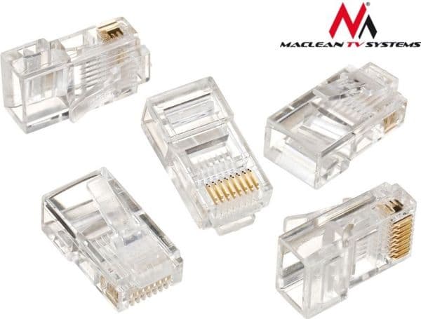 Maclean Plug RJ45 8P8C 5e strängar 100 st (MCTV-663 kpl)