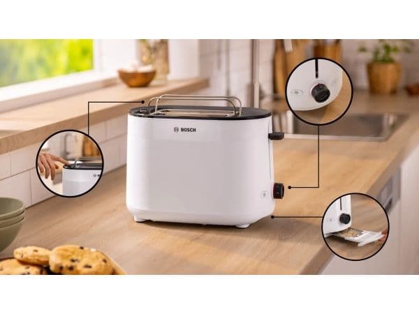 Bosch TAT2M121, Kompakt brödrost
