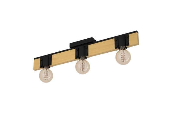 EGLO BAILRIGG LOFT 3XE27 SORT/NATUR