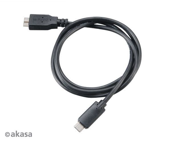 Akasa C/micro-B, 1m, 1 m, USB C, Micro-USB B, USB 3.2 Gen 2 (3.1 Gen 2), Sort