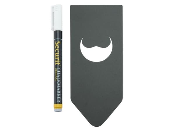 Securit® 10x dobbeltsidede flaskemærker i sort