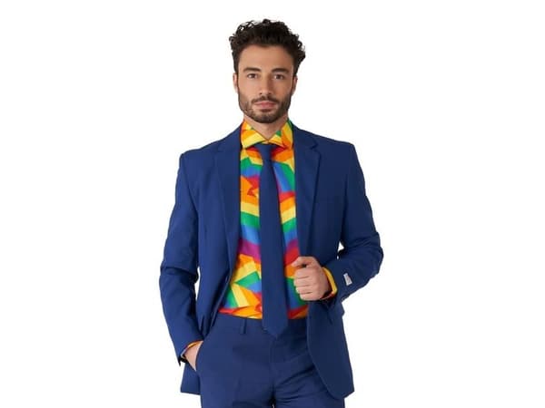 OppoSuit Zig Zag Rainbow skjorte