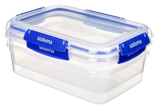 Sistema - 2,2L rektangulær beholder Clip It Plus 2-pakke