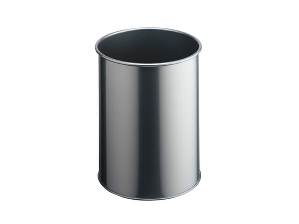 DURABLE - Avfallskorg - rund - 15 L - stål - silver