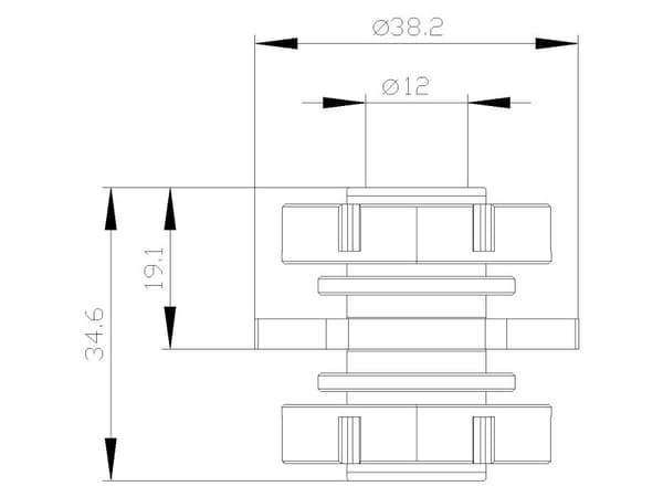 Liitoskappale 3SU1 M20-M20