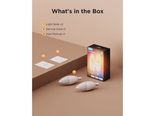 Govee RGBWW Smart LED-pære E14 (2-pack)