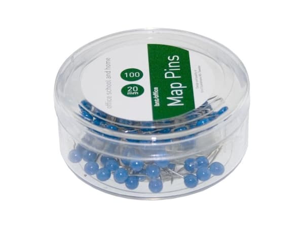 Kork-/nålar, BNT, blå, 4x20x4mm förpackning à 100 st