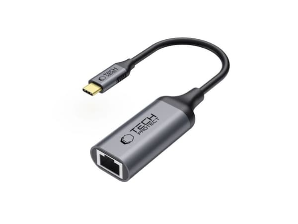 USB-adapter Tech-Protect USB-C till RJ45 Svart
