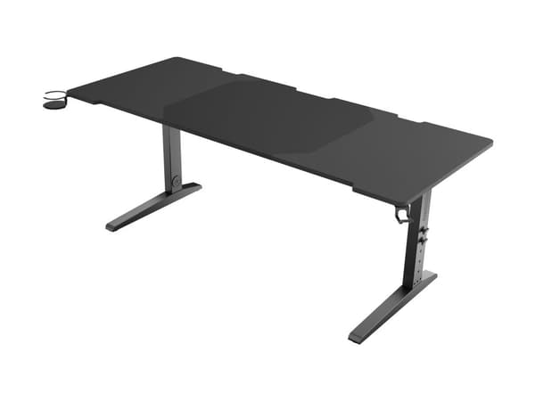 Genesis Holm Modular - Skrivbord - rektangulär - antracit, svart