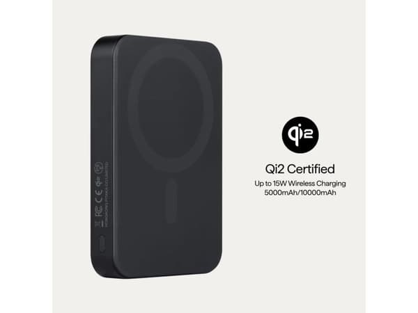 Pitaka PBQ2401, 5000 mAh, Quick Charge 2.0, langaton lataus, musta