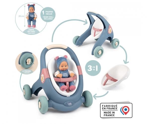 Smoby Little 3in1 med docka7600140308