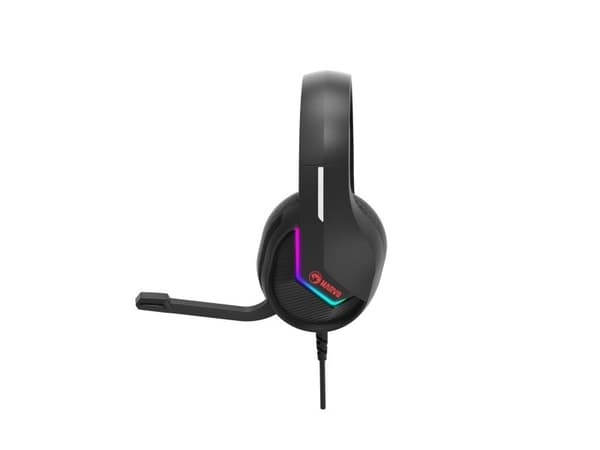 Marvo H8618, Kabel, Spela, Headset, Svart