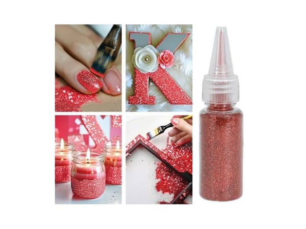 Rødt glitter til kostyme og pynt, 10 g