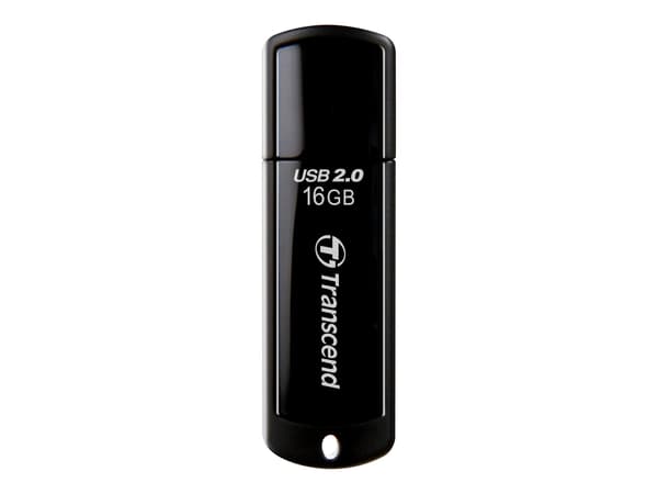 Transcend JetFlash 350 - USB flash-enhet - 16 GB - USB 2.0 - svart
