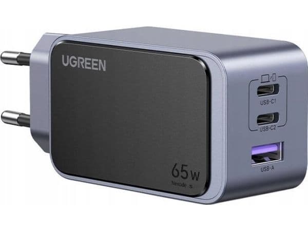 Ugreen-laddare UGREEN Nexode Air 65W USB-A, 2xUSB-C grå