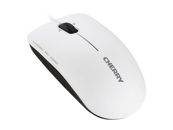 CHERRY MC 2000, Molempikätinen, IR LED, USB A-tyyppi, 1600 DPI, Harmaa