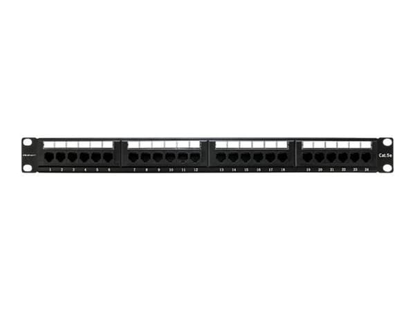 Qoltec - Patch-panel - CAT 5e - UTP - RJ-45 X 24 - svart