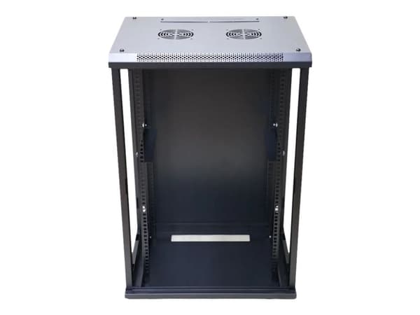 Extralink - Rack skåp - väggmontering - svart - 15U - 19"
