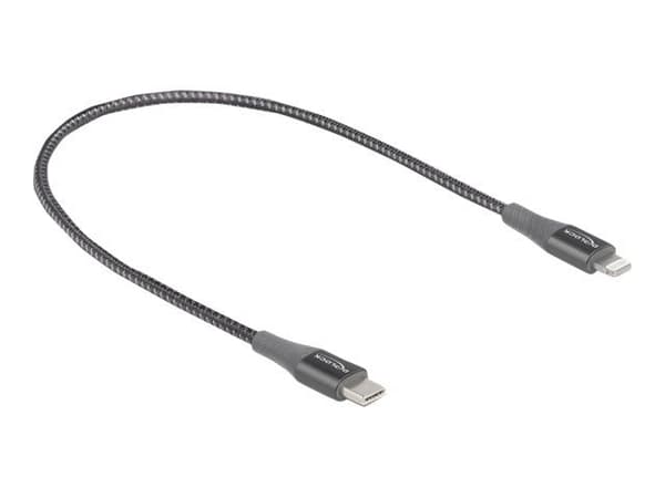 DeLOCK 86630, 0,5 m, Lightning, USB C, Uros, Uros, Harmaa