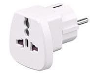 MicroConnect Universal adapter - Adapter för effektkontakt - vit