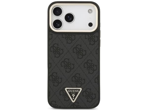 Guess 4G Triangle Logo MagSafe-skydd till iPhone 17 Pro Max - sort/guld