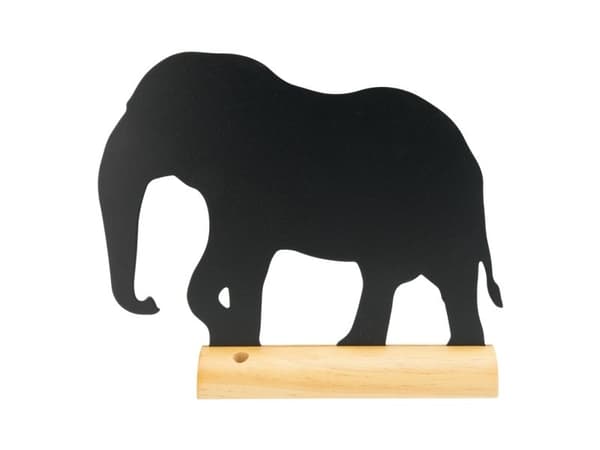 Securit® siluett elefant bordsenskylt i svart