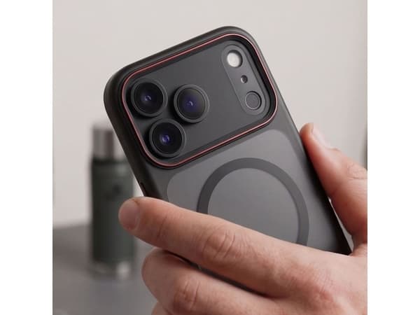 Tech-Protect MagCam MagSafe Case for iPhone 18 Pro Max / 17 Pro Max - Matte Black and Red