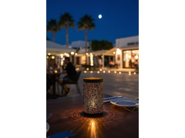 Securit® IBIZA metalllysestaker 4 stk, sort/gull
