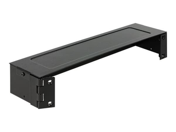 Delock - Monteringsfäste för manöverpanel - väggmontering - svart - 1U - 10"