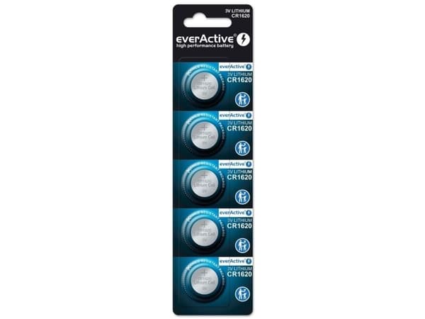 Everactive CR16205BL, Engangsbatteri, CR1620, Lithium, 3 V, 5 stykker, 10 år