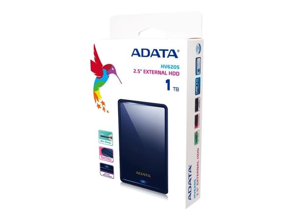 ADATA HDD HV620S 1 TB Blue External Drive (AHV620S-1TU3-CBL)