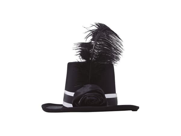 Mini hatt med fjær