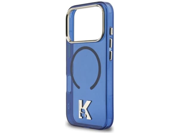 Hurtel Karl Lagerfeld IML K head logo MagSafe-deksel til iPhone 17 Pro - blå