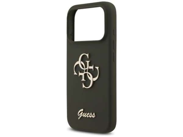 Guess Silicone Big 4G Script-skal för iPhone 17 Pro - grön