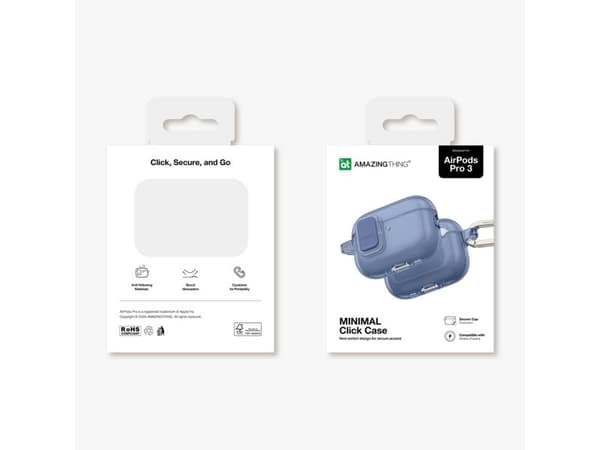 AmazingThing Minimal-deksel til AirPods Pro 3 - blå