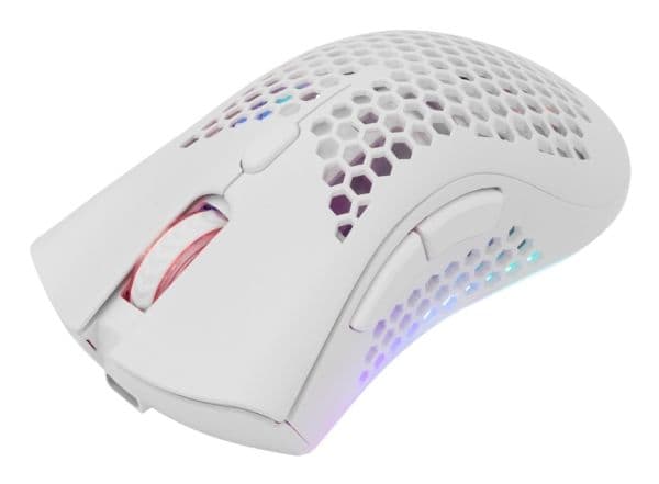 White Shark LIONEL, Ambidextrous, Optisk, Bluetooth, 10000 DPI, Vit