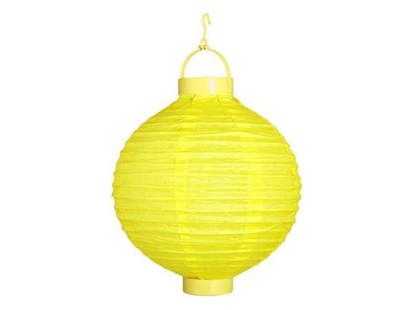 Gul LED-papirlampe, 30 cm