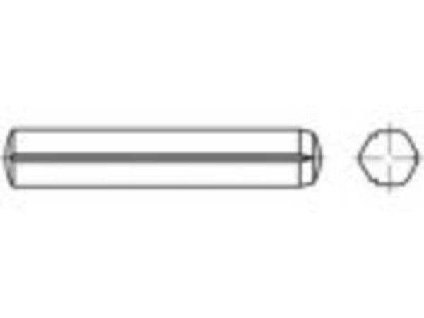 TOOLCRAFT sylinderspiker 4 mm rustfritt stål A1, 100 stk